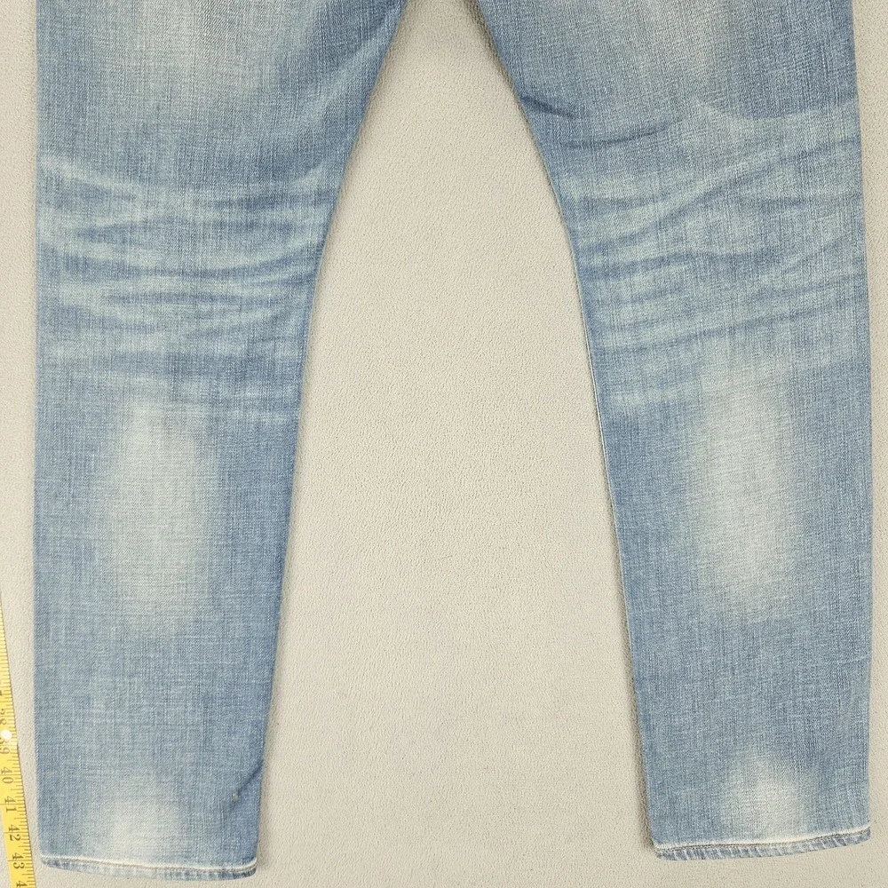 7 For All Mankind Jeans Mens 31x32 Blue Adrien Slim Tapered Light Wash Stretch